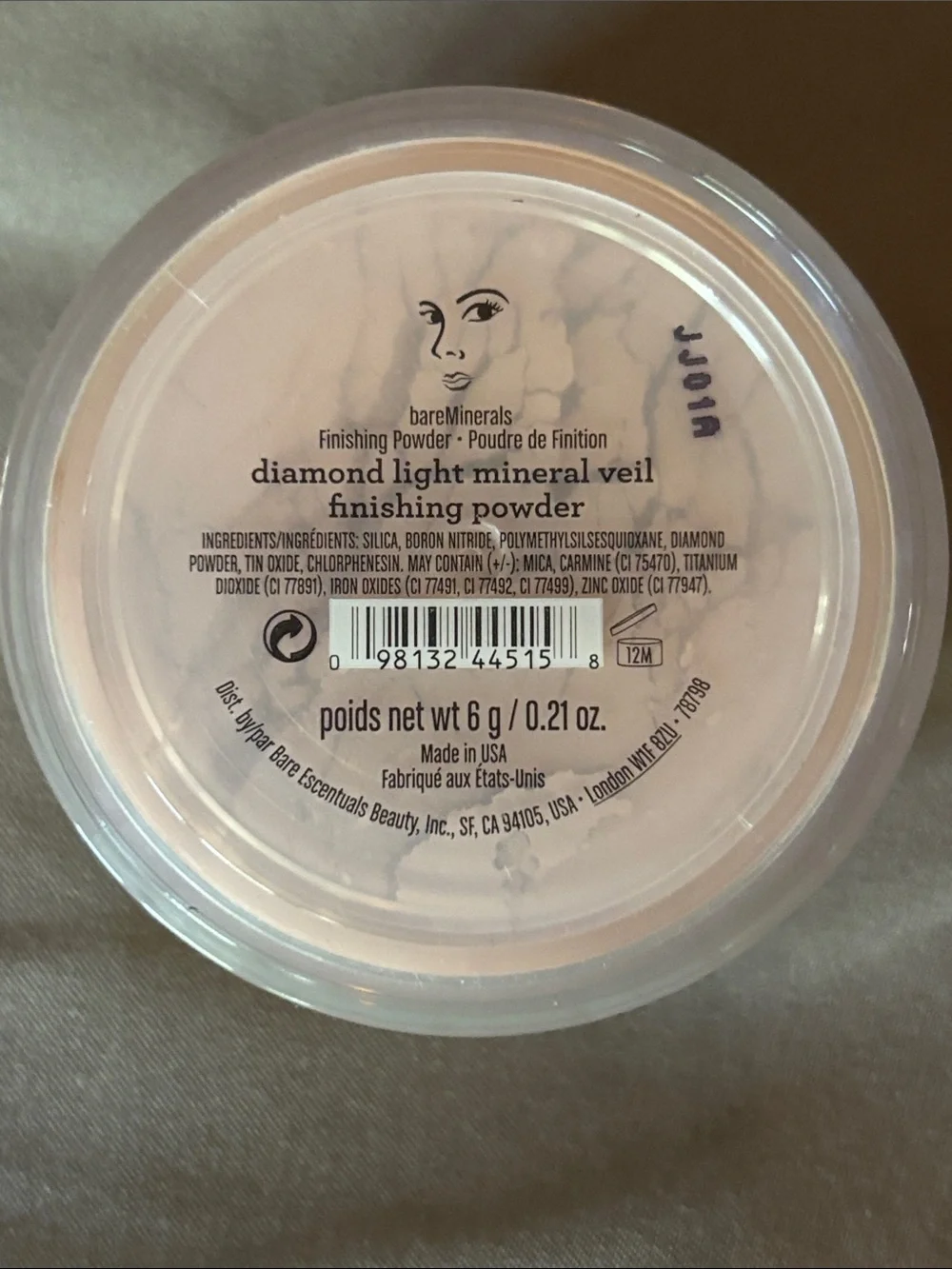 NEW Sealed BareMinerals Diamond Light Mineral Veil Finishing Powder 6g/0.21 oz